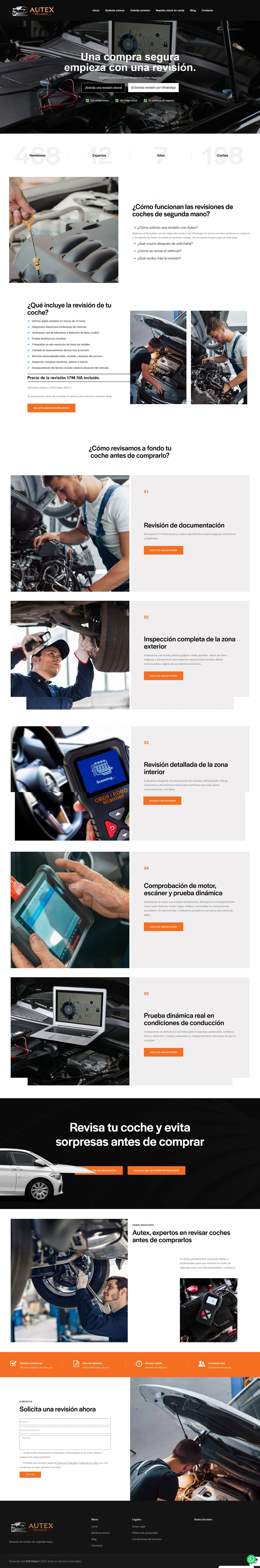 Inspección técnica de un vehículo de segunda mano por Autex Revisión