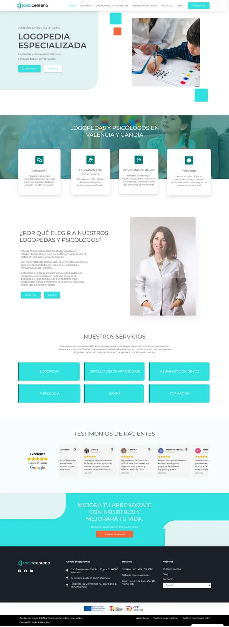 Servicios de logopedia y rehabilitación del Centro de la Voz