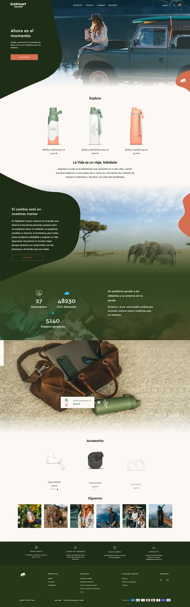 Tienda online de hidratación Elephant Cruiser