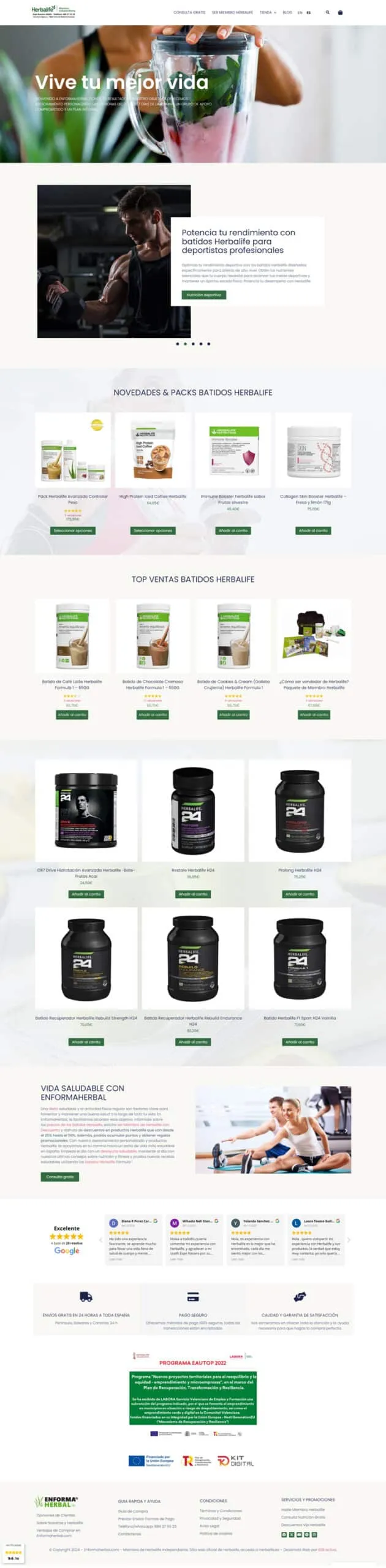 Tienda online de productos Herbalife de Enforma Herbal