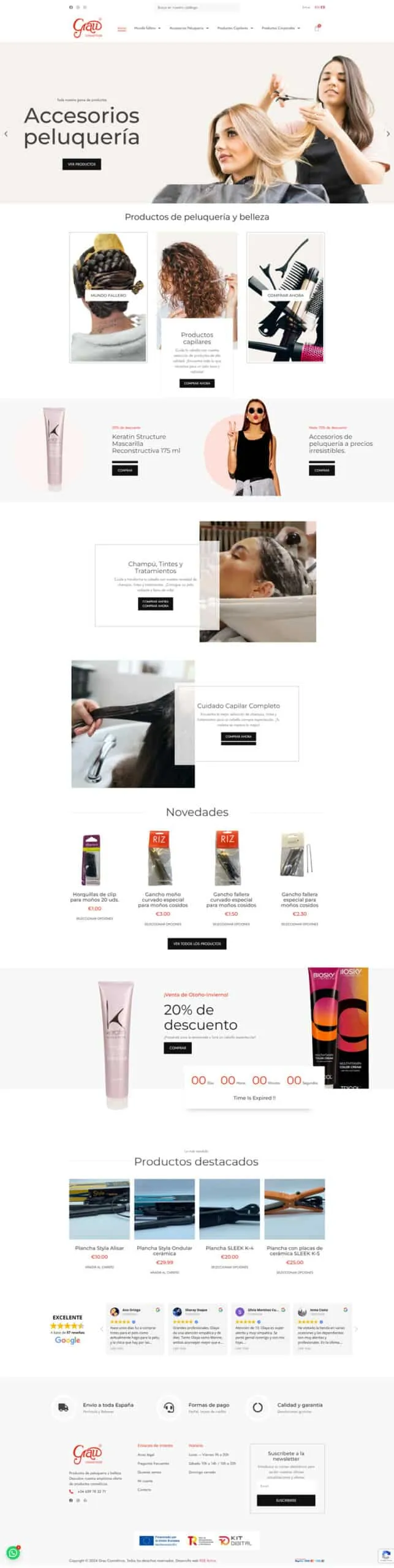 Grau Cosméticos — tienda online WordPress con WooCommerce