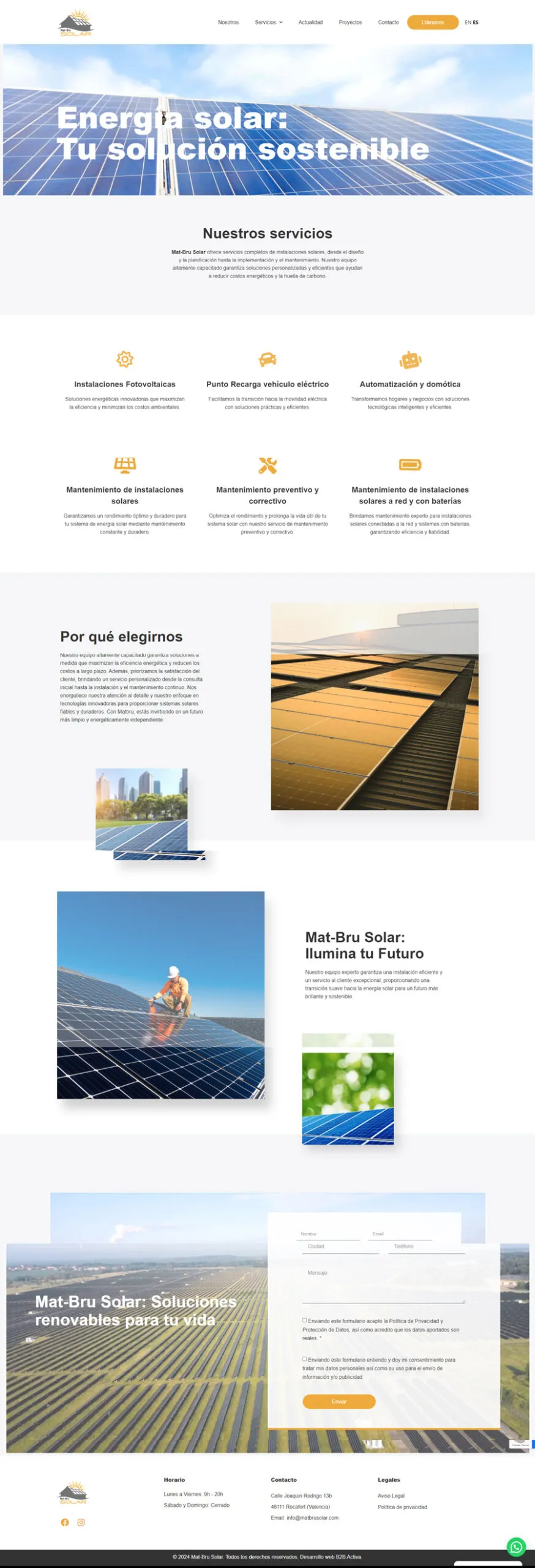 Instalación de paneles solares por Matbru Solar