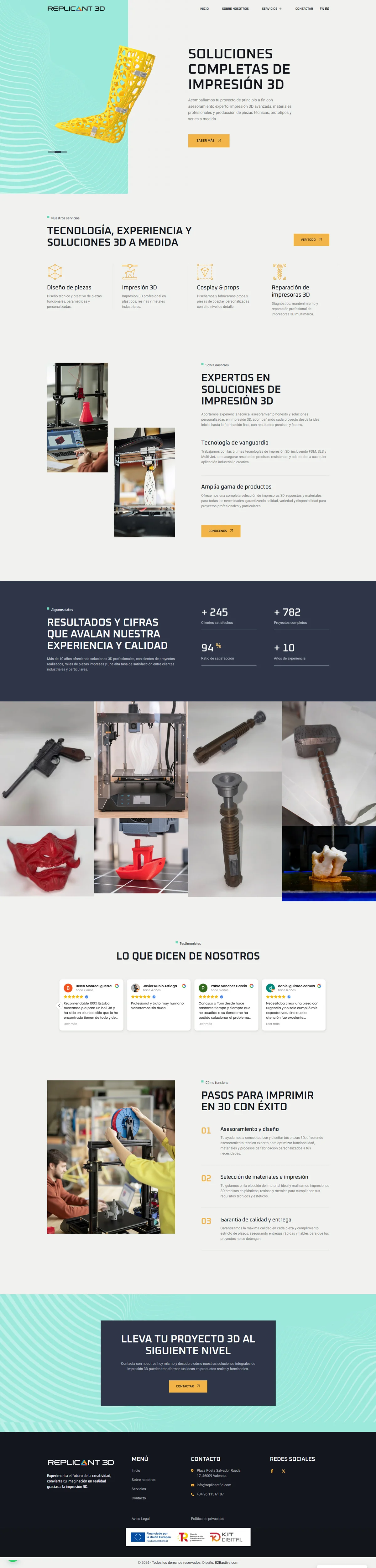 Pieza impresa en 3D por Replicant 3D