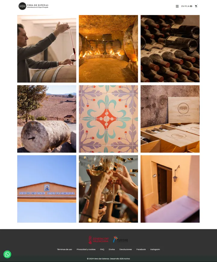 Tienda online y web corporativa de la bodega Vera de Estenas